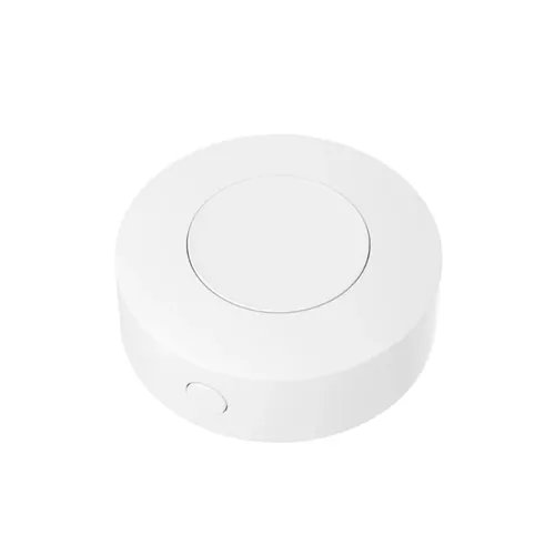 Bouton sans fil Zigbee rond et blanc