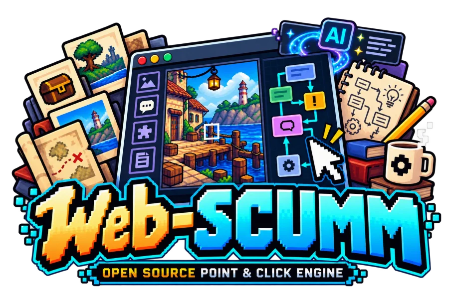 WebSCUMM, open source point & click engine